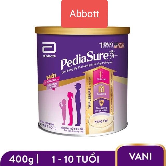 Sữa bột Pediasure B/A hương vani 400g