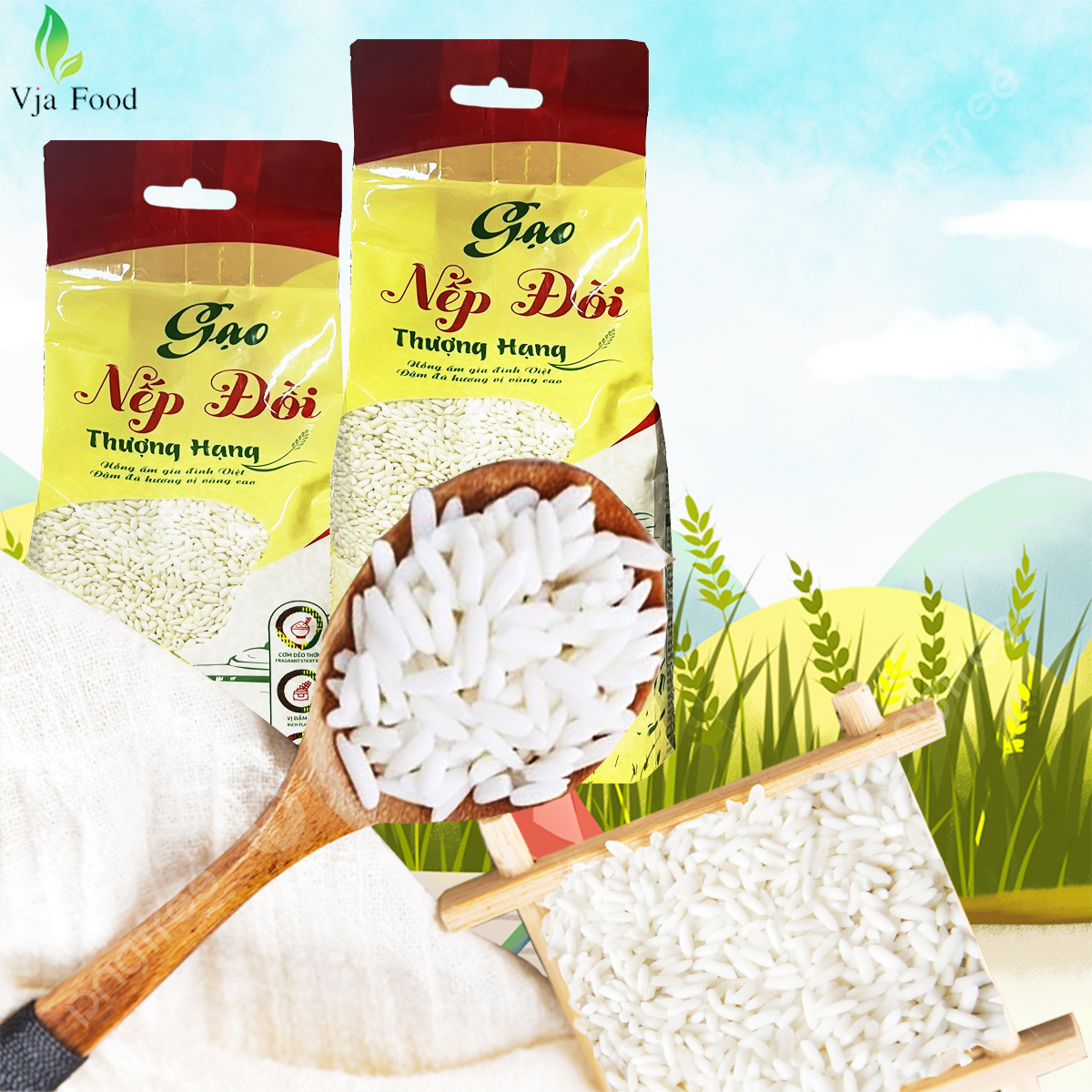 Gạo Nếp Đồi VJA cao cấp - Túi 1kg