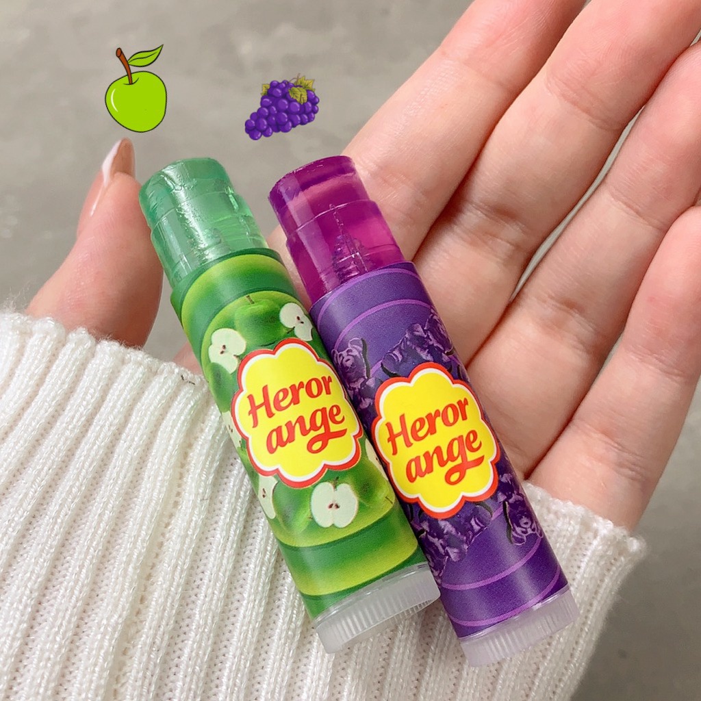 Son dưỡng HERORANGE kẹo ngọt dưỡng ẩm mềm môi Lollipop Lip Balm Chính hãng nội địa Trung