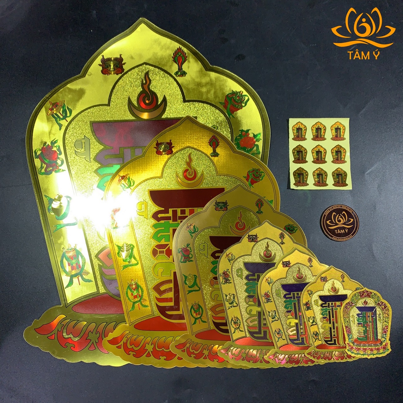[Nhiều size nhất] Miếng dán (COMBO 5 TẤM) Thời Luân Kim Cang Kalachakra