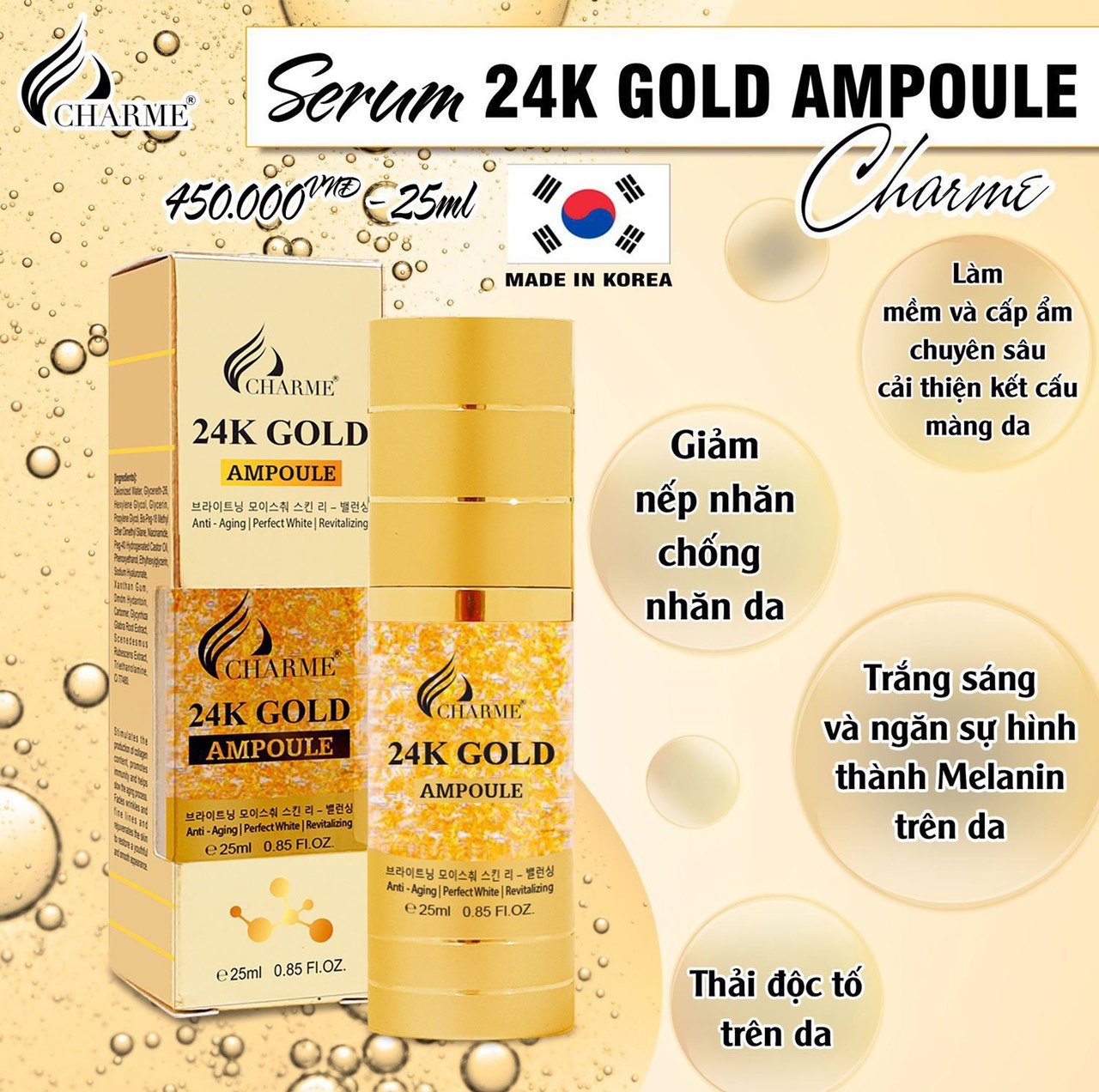 SERUM VÀNG 24K GOLD AMPOULE 25ML