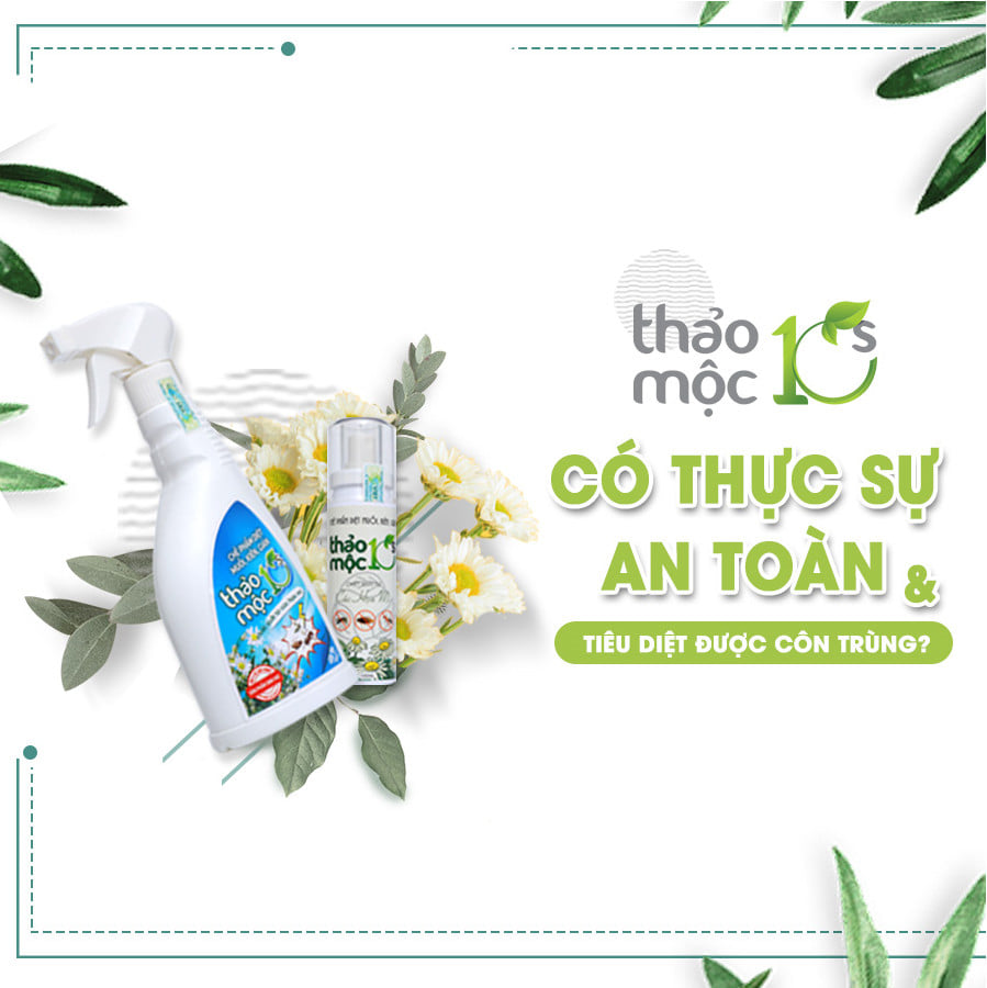 Bình xịt diệt Kiến, Gián, Muỗi Thảo mộc 10s