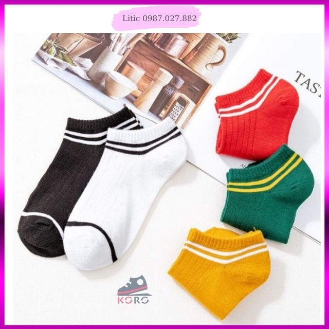 Combo 10 đôi tất cổ ngắn nam nữ
