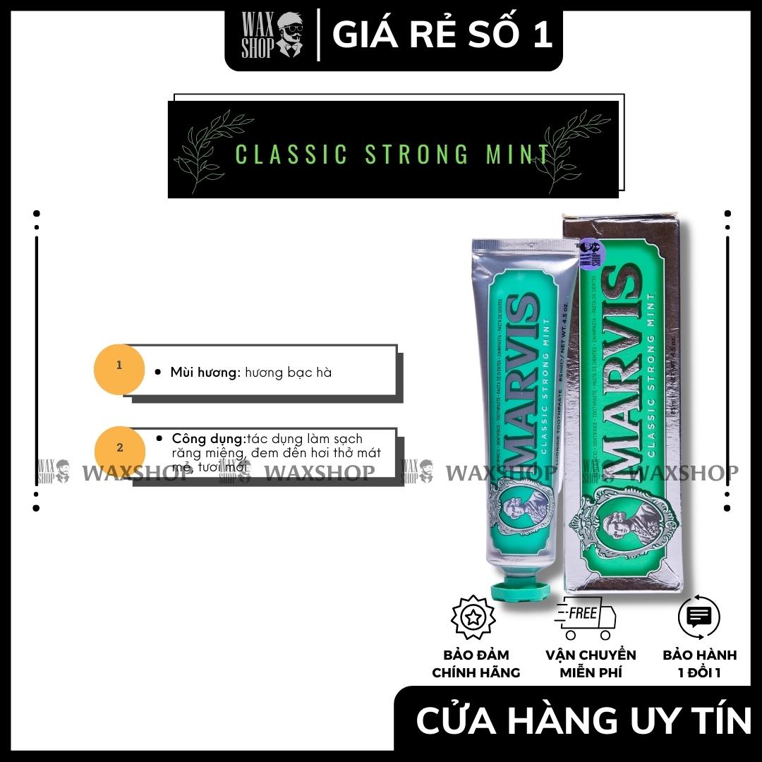 Kem Đánh Răng Classic Strong Mint - Marvis (Italia)  [NỘI ĐỊA Ý]  Giúp Làm Trắng Răng, Đánh Bật Mảng Bám.