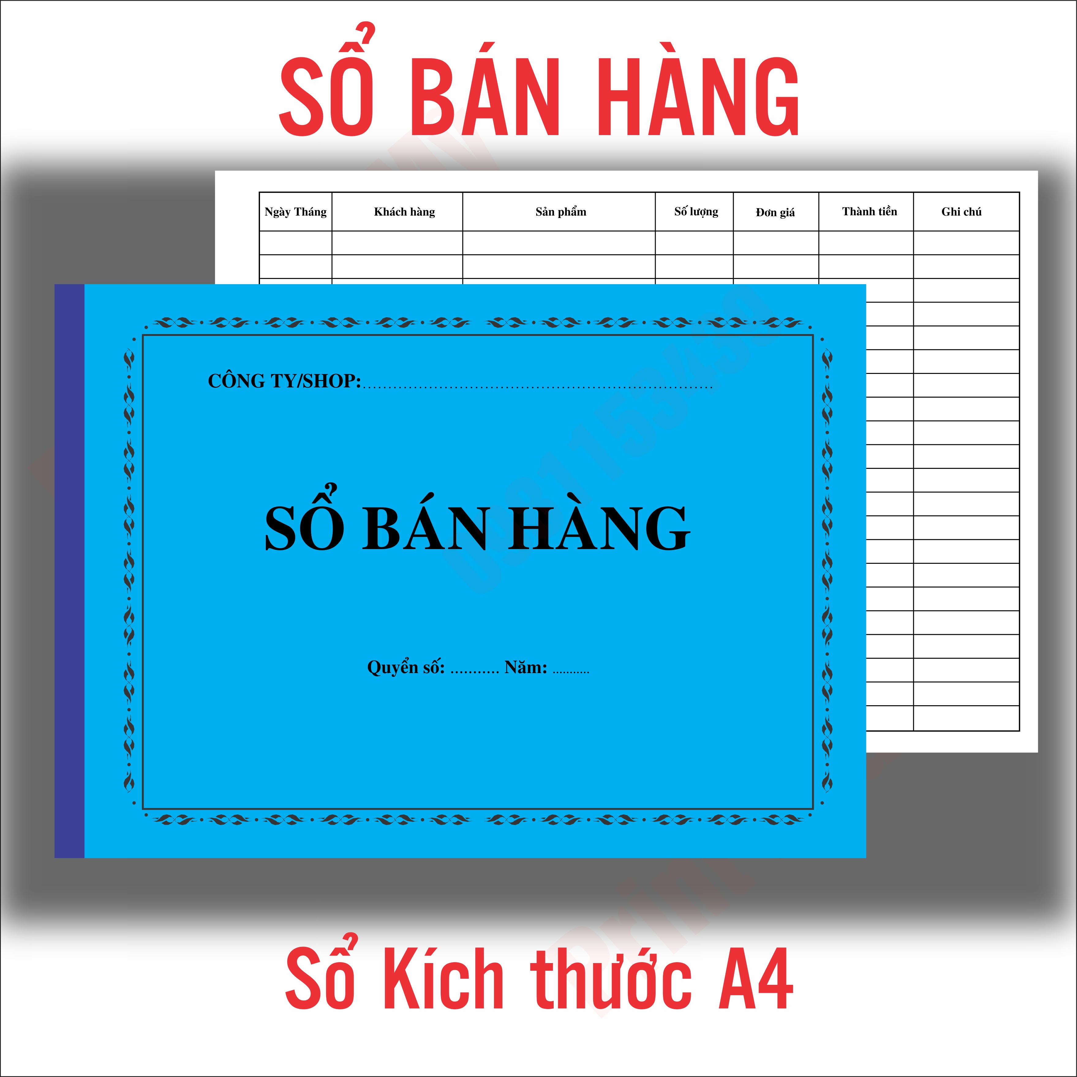 Sổ Bán Hàng kích thước A4 100 trang