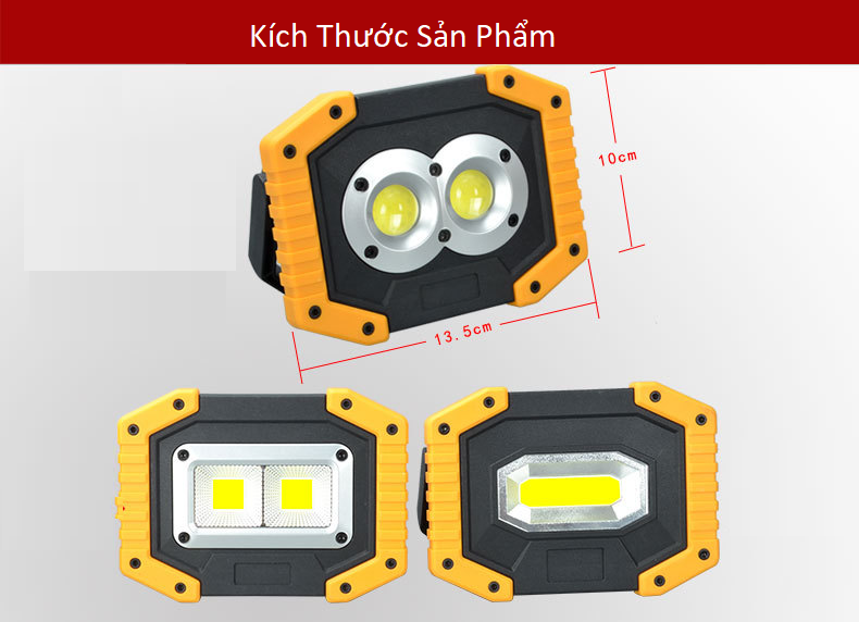 Đèn Led Siêu Sáng Sạc Điện Đa Năng Công Suất 10W