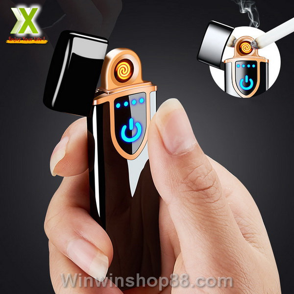 [HCM]Bật lửa điện cảm ứng vân tay siêu mỏng gọn - Màu ngẫu nhiên