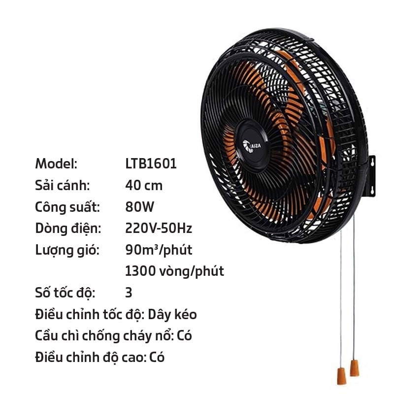Quạt treo Turbo Asia LTB1601 (công xuất 80W)