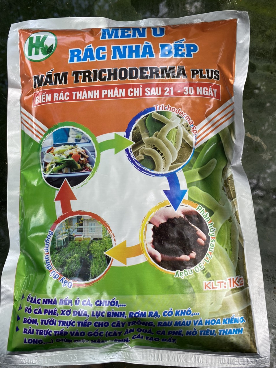 Men ủ Rác nhà bếp Trichoderma - 1kg/Men ủ Trichoderma/Nấm trichoderma/Trichoderma-Humic/Men ủ vi sinh Trichoderma/Bio - Organic