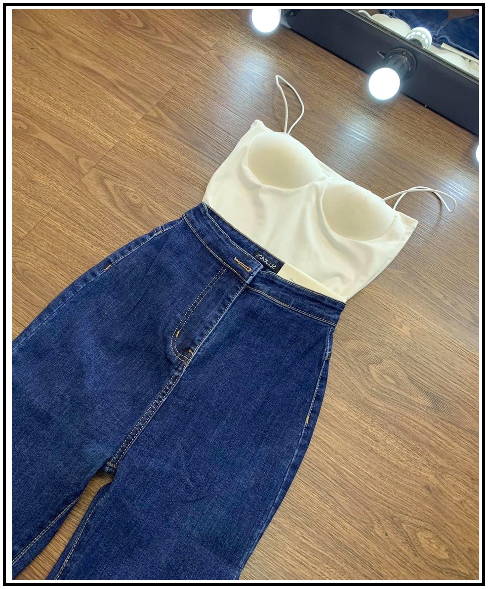 Quần jean nữ lưng cao ĐAI TRƠN siêu tôn giáng chất jean giãn cực đẹp hot-bs5-766