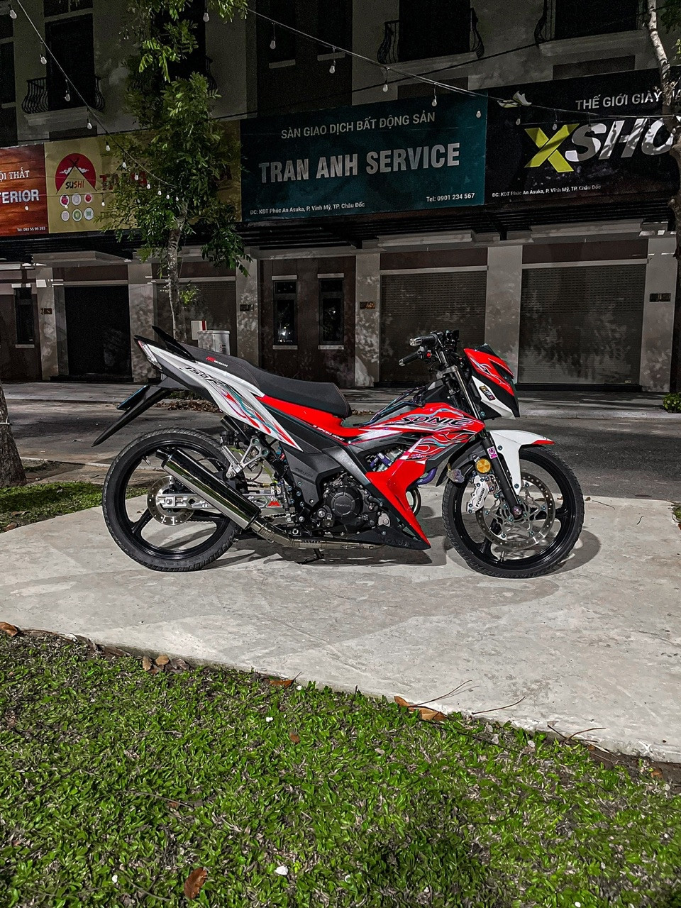 Tem Rời Sonic mẫu lửa màu trắng đỏ đen xanh