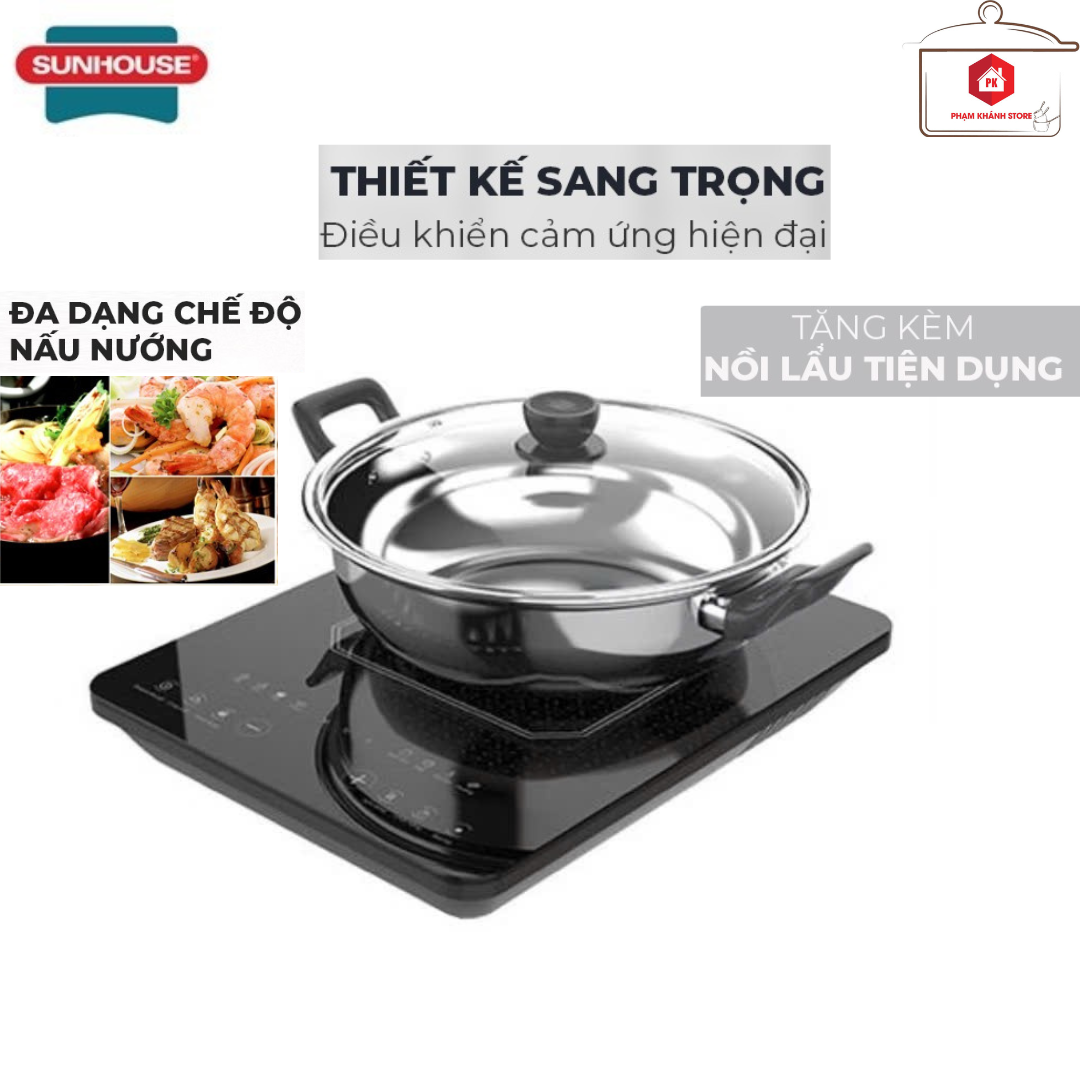 BẾP ĐIỆN TỪ SUNHOUSE SHD (Tặng Kèm Nồi Lẩu Nắp Kiếng)