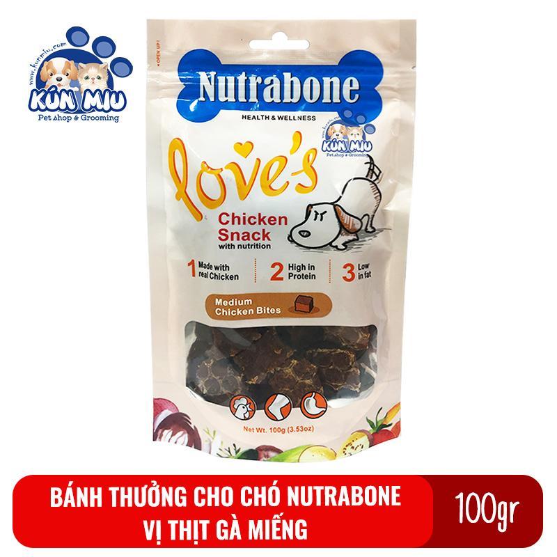 Bánh thưởng cho chó Nutrabone 100gr vị thịt gà - Medium Chicken Bites