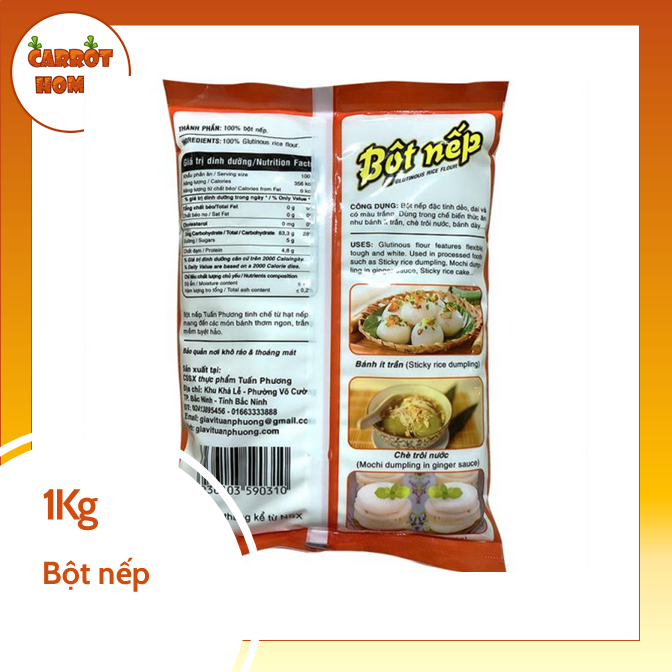 BỘT NẾP 1kg gói lớn tiết kiệm