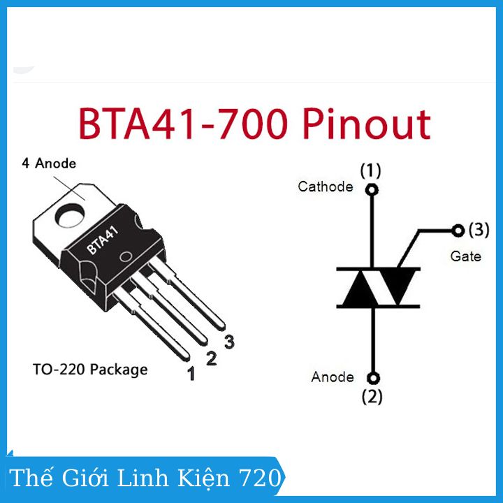 BTA41-700B TO-3P triac điện áp 700V 41A