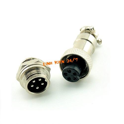 ĐẦU JACK TAY HÀN 5P (JACK GX16-5P)