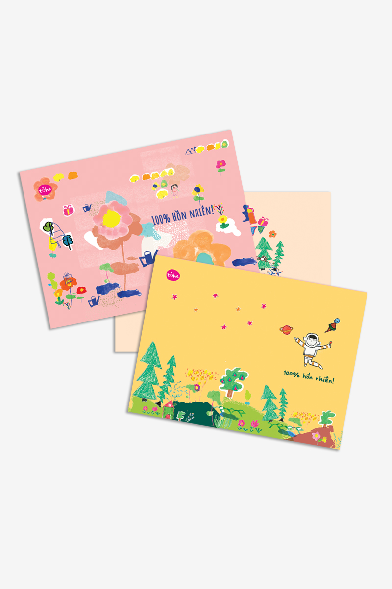 Set thiệp 100% Hồn Nhiên (6 chiếc) [Made by Tòhe] [FSale]