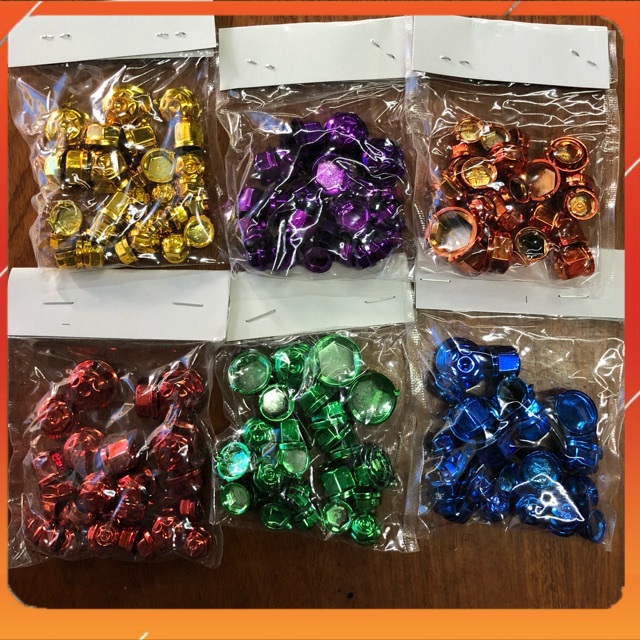 Ốc chụp xe máy -Ốc chụp bảo vệ chống hoen rỉ- ốc hụp nhiều màu