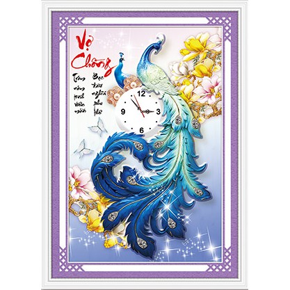 Tranh Đính Đá VỢ CHỒNG (ĐÁ ABC CAO CẤP). Kích Thước: 65cm x 45cm