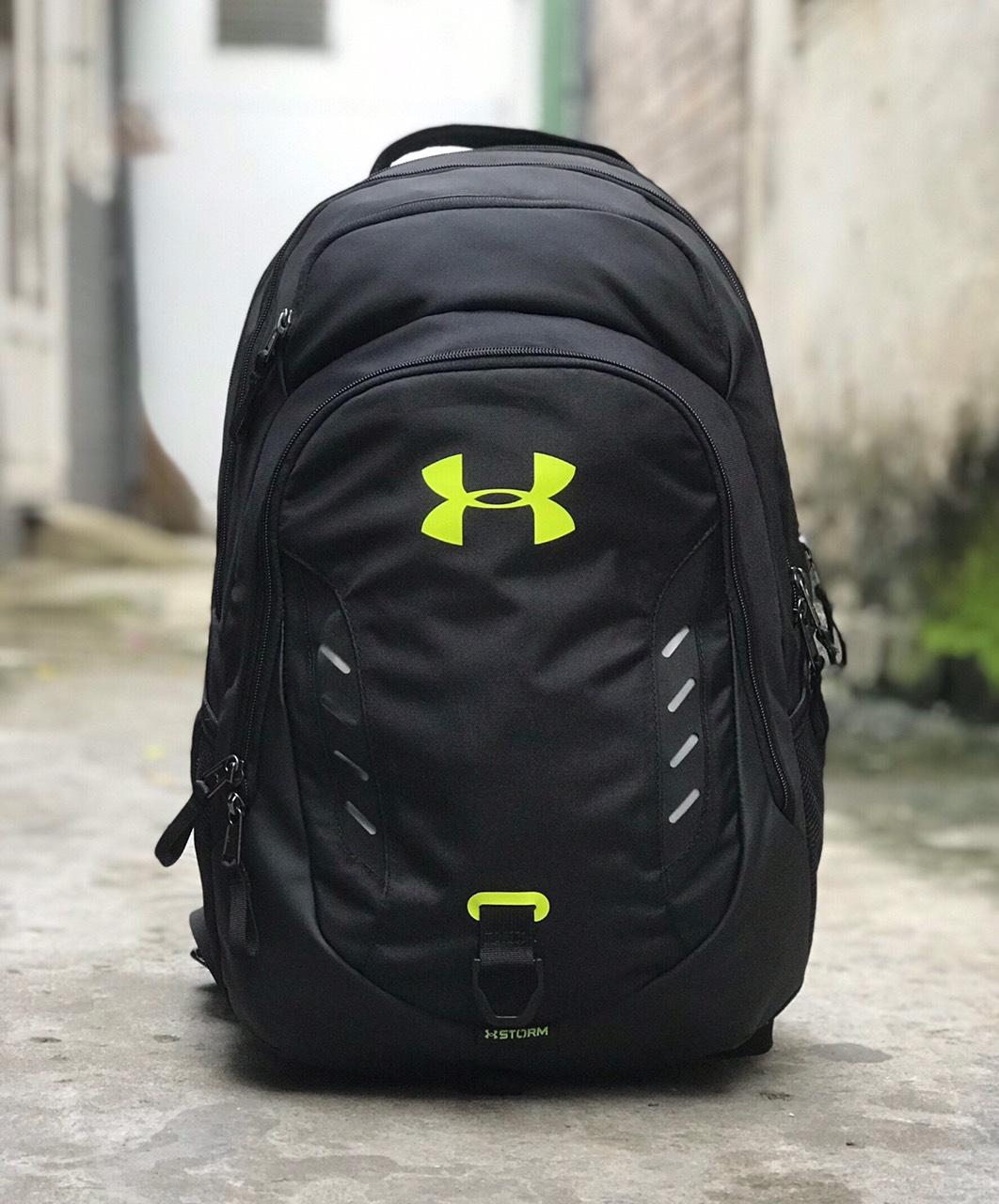[HCM]BALO UNDER ARMOUR STORM 2.0 MÀU ĐEN LOGO XANH LÁ