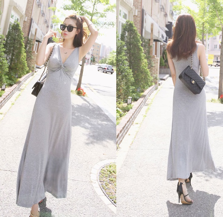 Đầm Maxi thun dài hàng nhập DB32