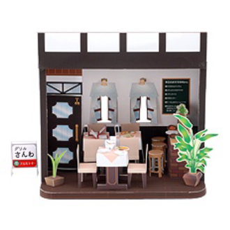 Mô hình giấy 3D kiến trúc nhà hàng phương Tây