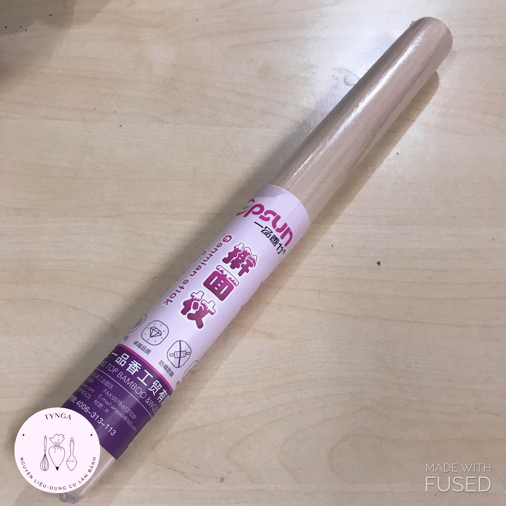 [Freeship + Quà Tặng 10k ]Cây lăn cán bột bằng gỗ tiện lợi 28cm