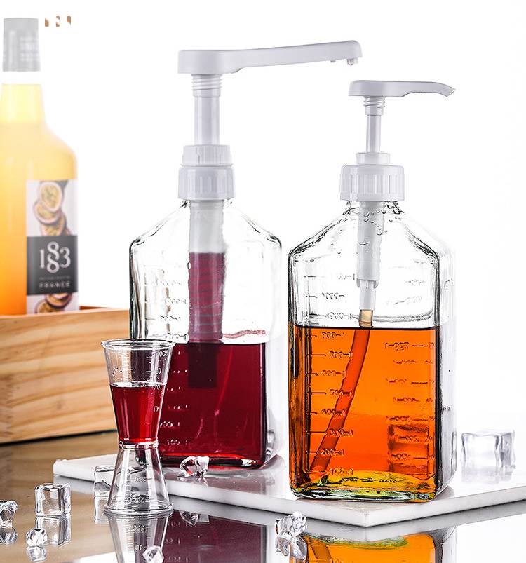 Bình bơm siro bằng thủy tinh 1100ml