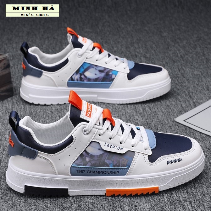 Giày thể thao nam, giày nam đẹp chất da PU cao cấp đẹp phong cách, dễ phối đồ MINH HÀ - 402