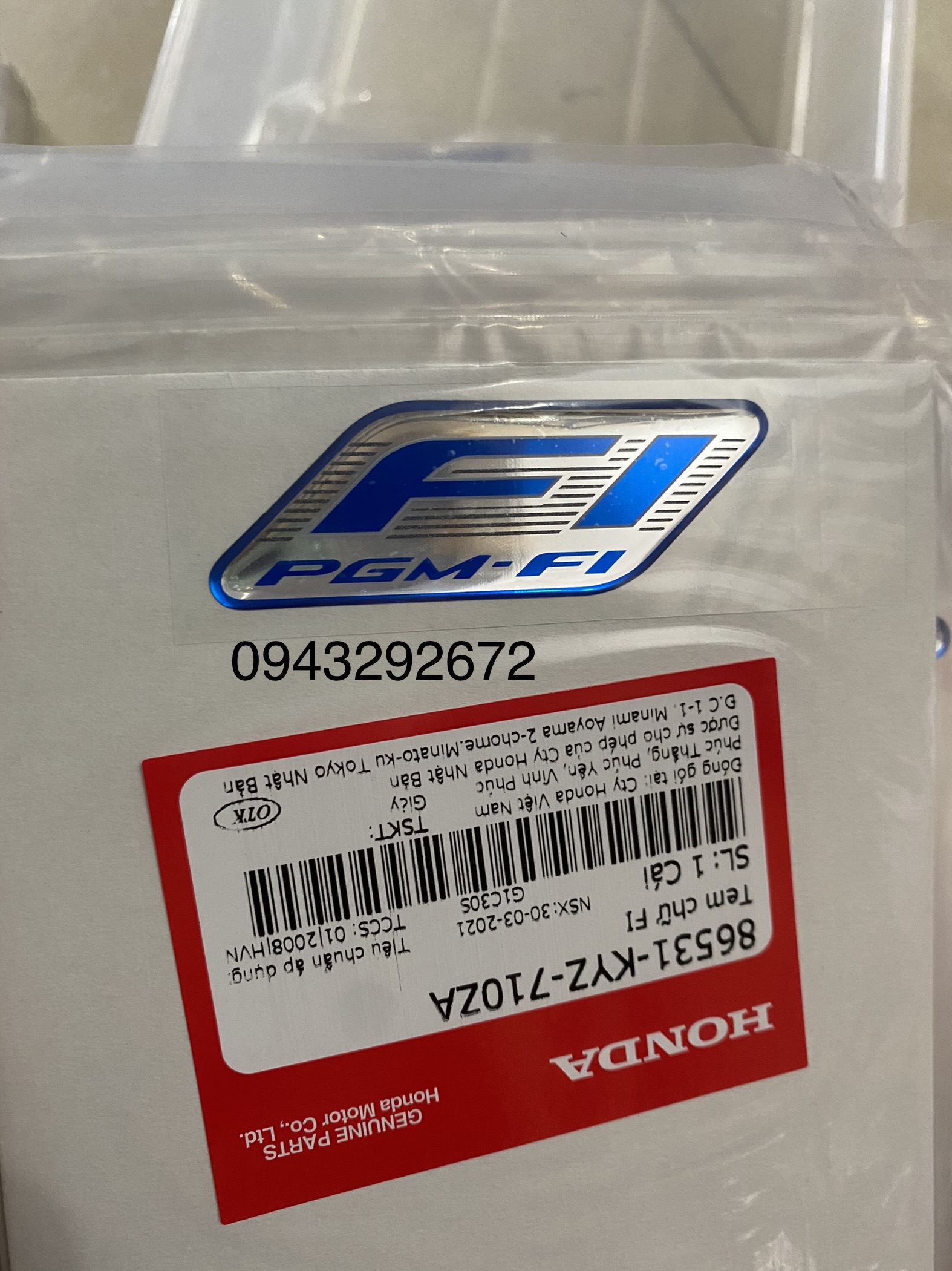 Tem chữ FI Honda