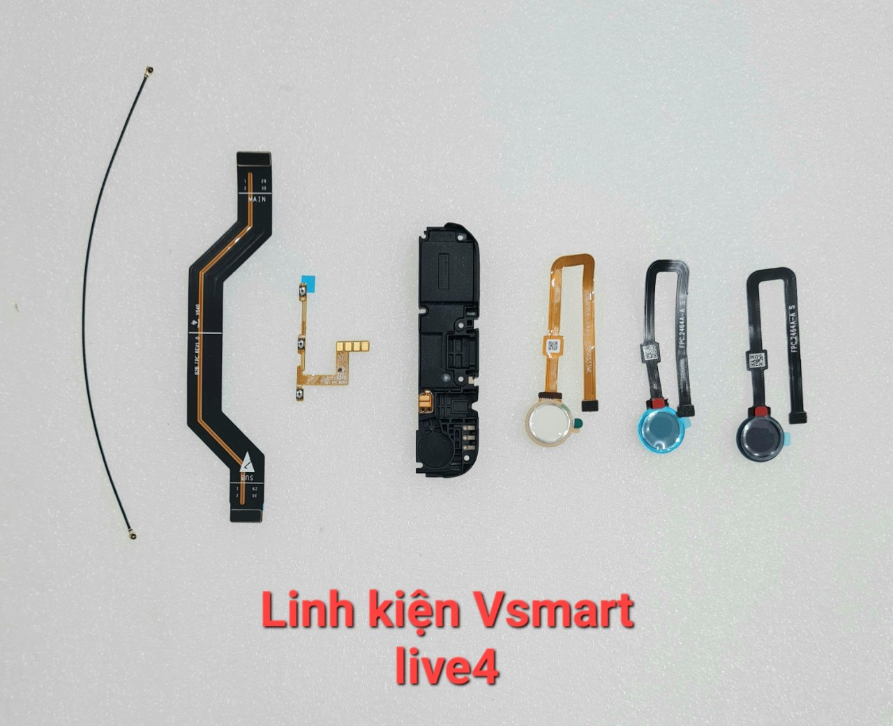 Linh kiện Vsmart live 4 V640 (gồm loa ngoài, cáp main, cáp nguồn volum, cáp vân tay, dây sóng)