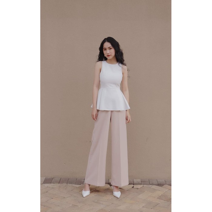 [HCM]ÁO PEPLUM CỔ TRÒN SÁT NÁCH SANG CHẢNH