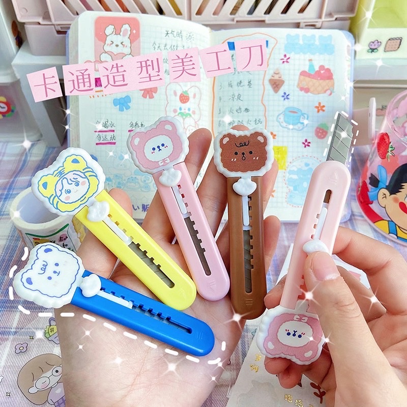 [HCM] Dao rọc giấy unbox GẤU MINI CUTE