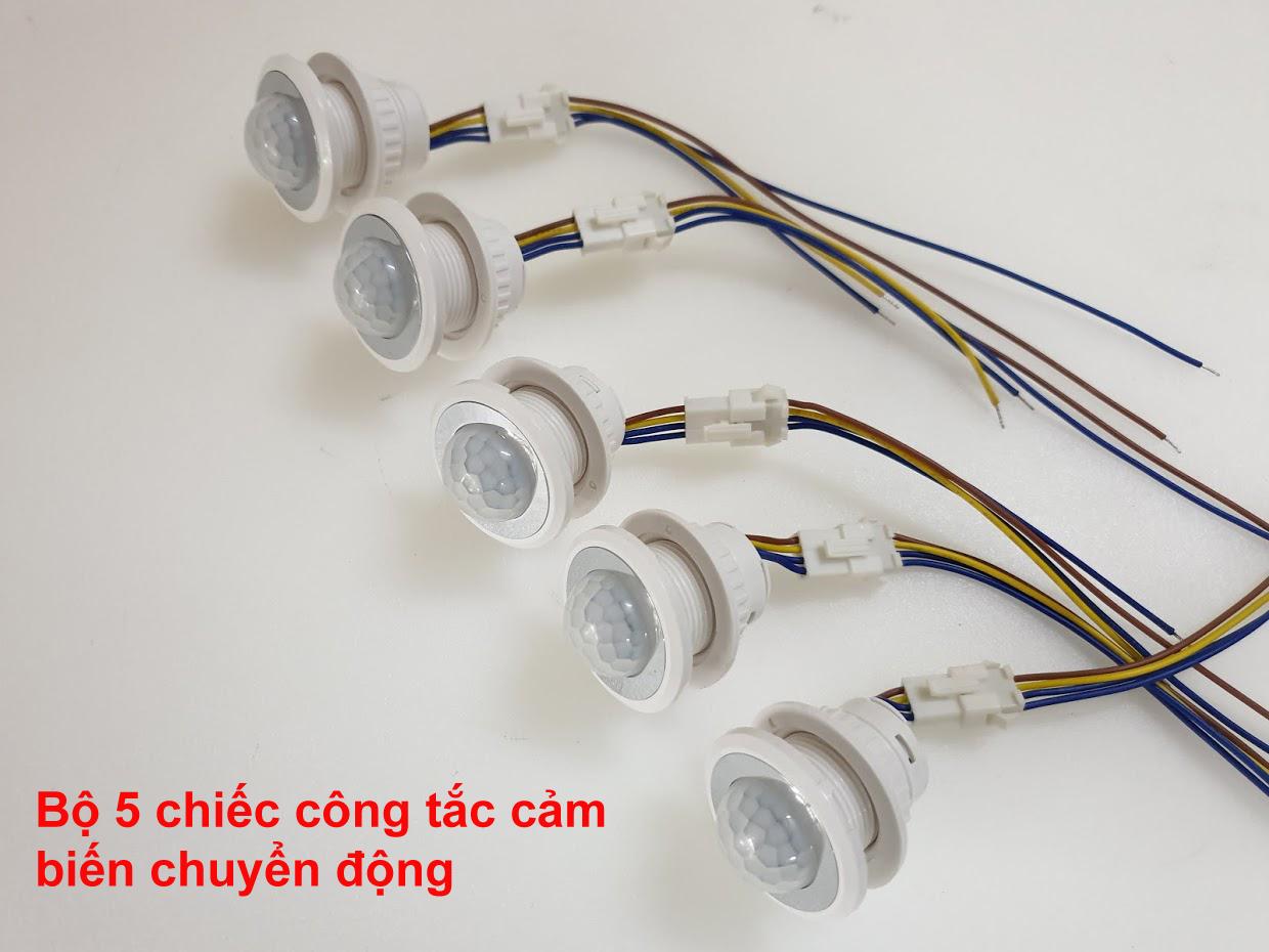 Bộ 5 chiếc Công tắc cảm biến chuyển động hồng ngoại, vnled, vietnamled, 0936395395