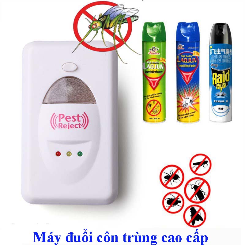 Máy Đuổi Chuột, Máy Đuổi Các Loại Côn Trùng Pest Reject Bằng Sóng Âm Hiệu Quả, Bảo Vệ Sức Khỏe, An Toàn Khi Sử Dụng, Thiết Kế, Nhỏ Gọn, Trang Nhã, Có Đèn Báo Sáng Ban Đêm Thay Cho Đèn Ngủ.không gây hại tới con người