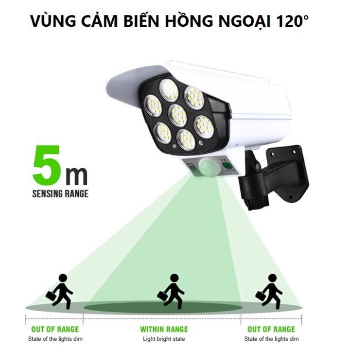 Đèn Cảm Biến Hồng Ngoại Dạng Camera An Ninh RANKY - Sử Dụng Năng Lượng Mặt Trời, Cảm Biến Siêu Nhạy - Có Điều Khiển Từ Xa Thông Minh - Bảo Hành Chính hãng 12 Tháng