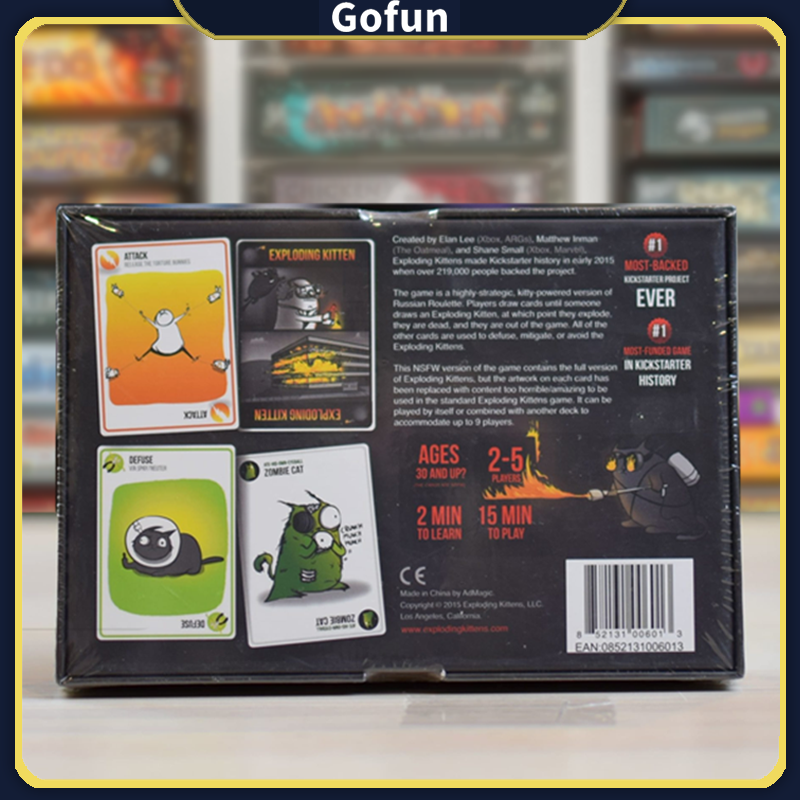 Exploding Kittens: NSFW Edition (Explicit Content - ADULTS ONLY!) Card Board Game Party Laminating Film Water Proof