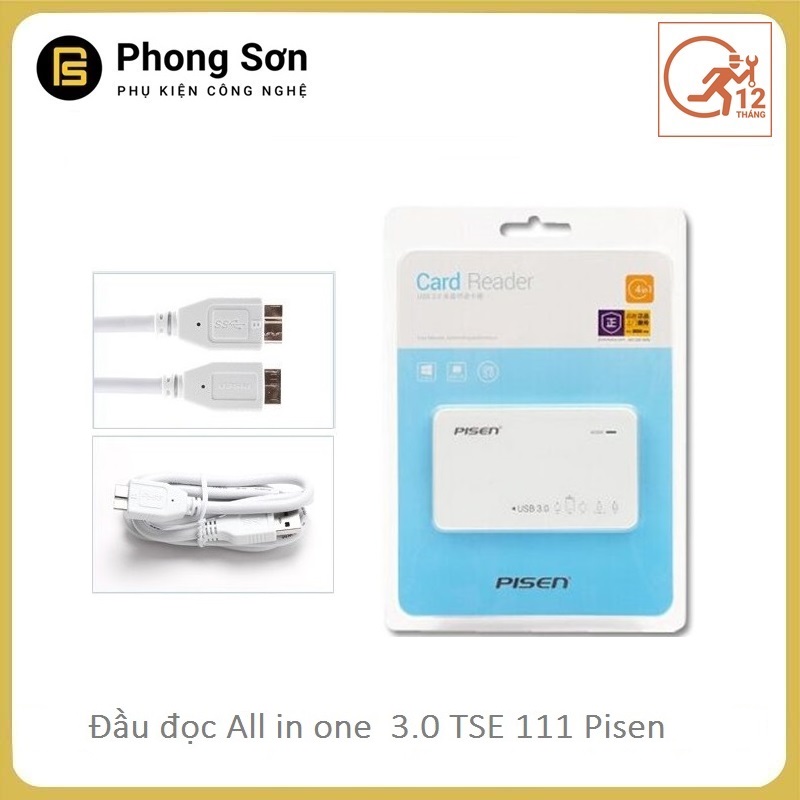 Đầu đọc thẻ 3.0 All in one TS-E111 Pisen (nhận tất cả các cổng cùng lúc)