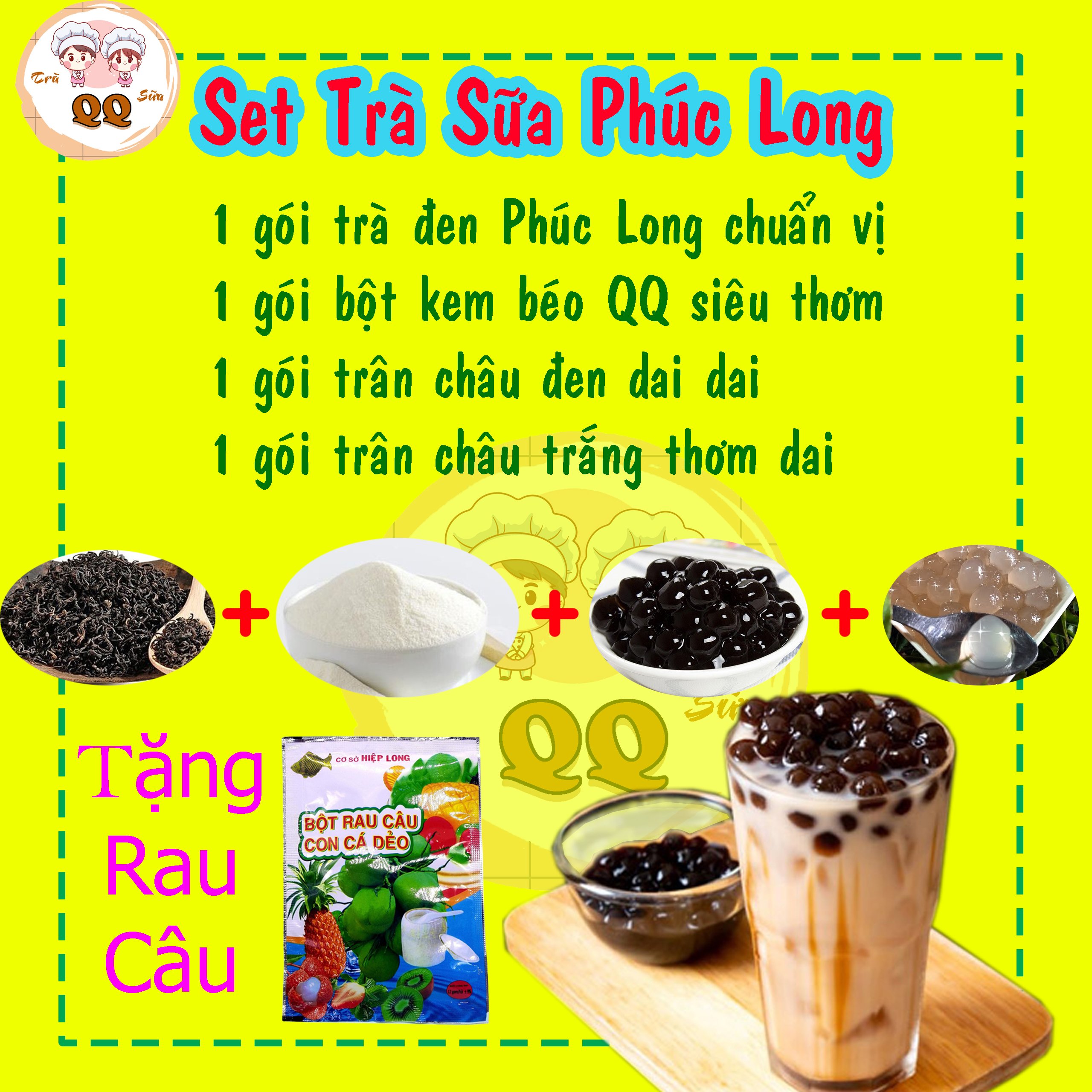 Set nguyên liệu pha trà sữa Phúc Long 25-30 ly