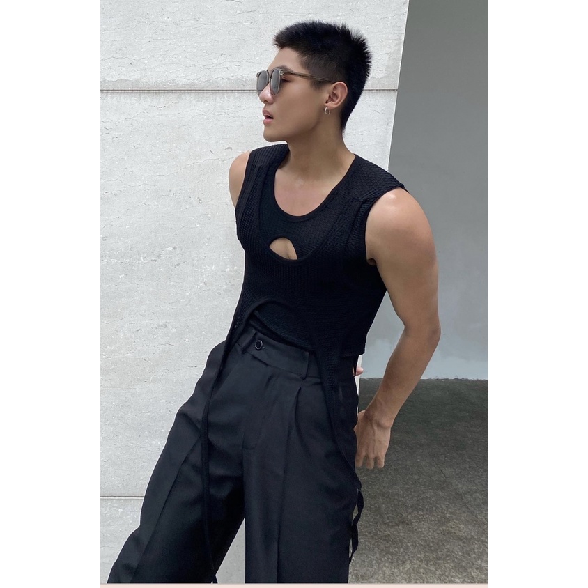 Áo thun tank top tròn Cao Stu