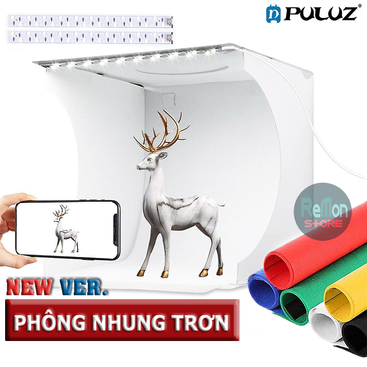 Photo Lighting Studio Shooting Tent Box Kit with 6 Colors Backdrops Include 2 Led Panels Folding Portable Light Photo Lighting Studio Shooting Tent Box Kit with 6 Colors Backdrops (Black, White, Yellow, Red, Green, Blue) Puluz size 24cm x 23cm x 23cm