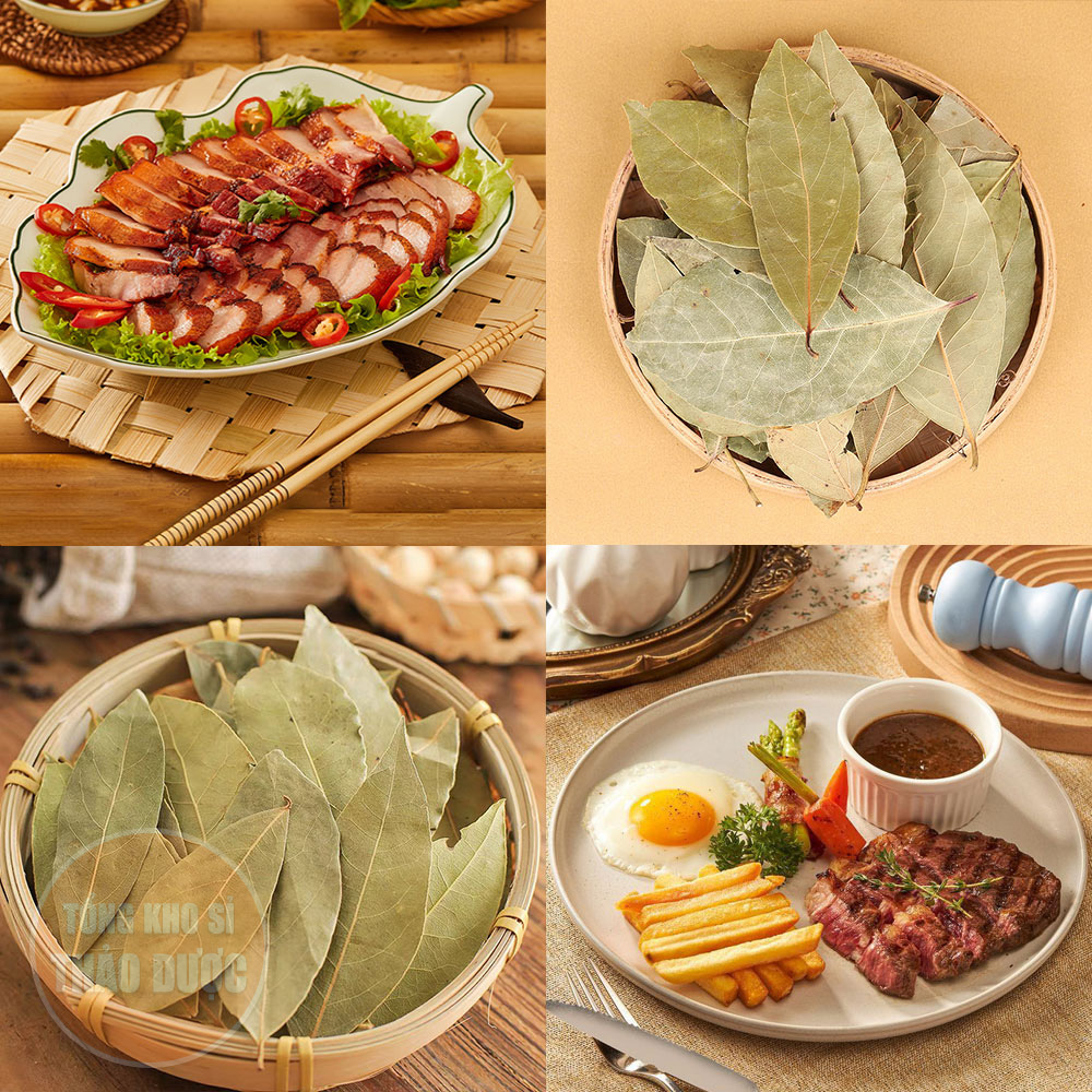 Lá nguyệt quế 50g, lá thơm, bay leaf, gia vị nấu ăn, trang trí, xông nhà, khử mùi, tốt cho tiêu hóa