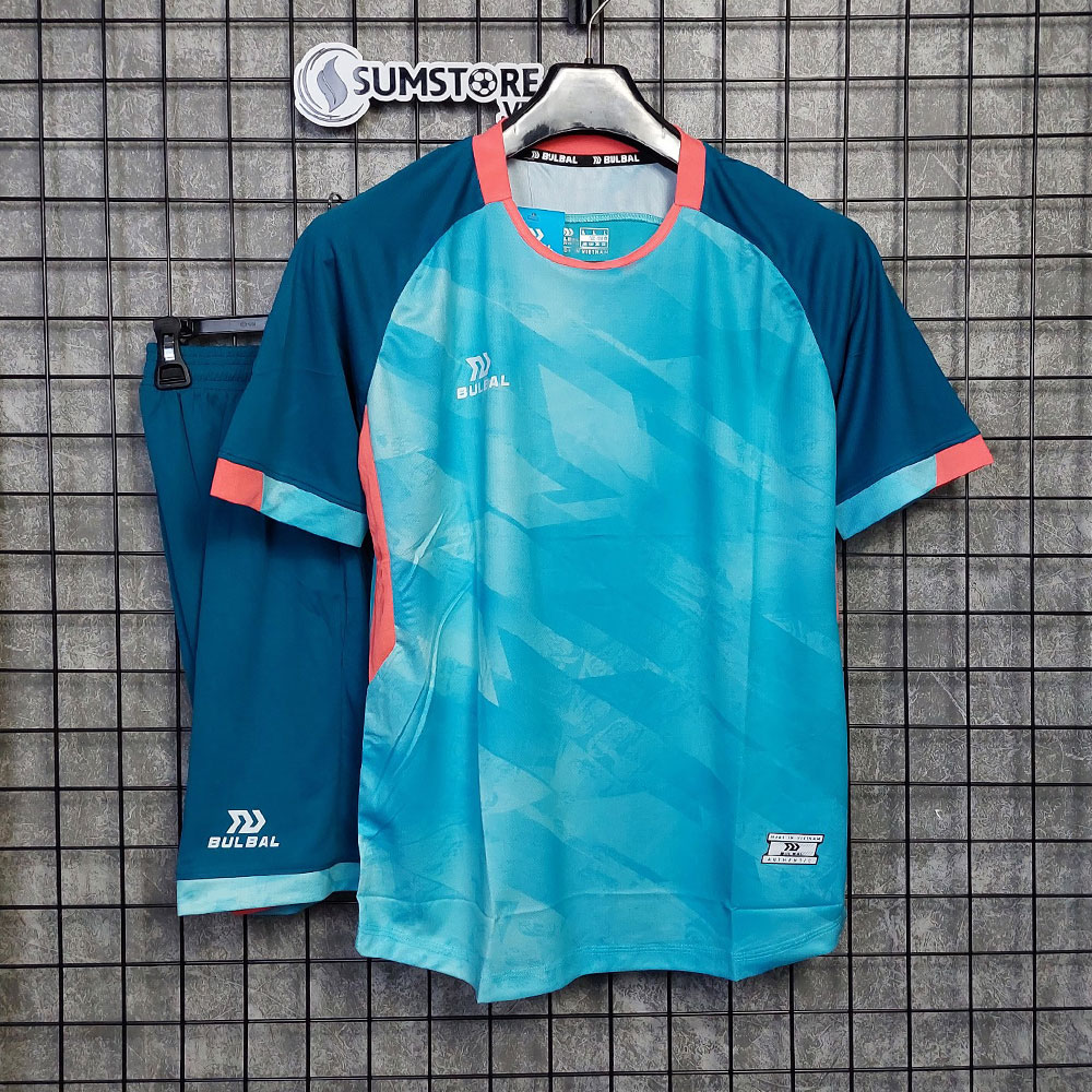 Bộ Áo Bóng Đá Không Logo Buball - Predator 4 Xanh Ngọc Vải Thun Lạnh Cao Cấp