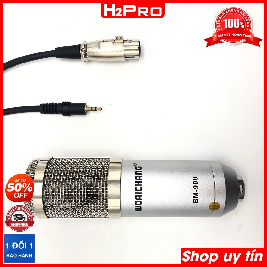 Mic Thu Âm Woaichang Bm900 Cao Cấp, Micro Livestream BM900 Chuyên Dụng Cho Dòng Sound Card K10, K300, H9, V8-H2Pro Tech