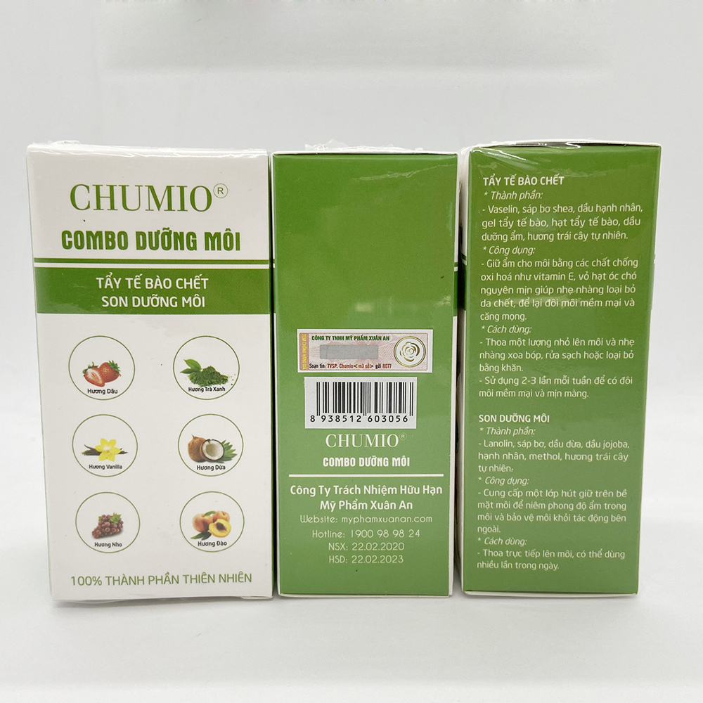 CHĨNH HÃNG) Combo Tẩy Tế Bào Chết Môi và Son Dưỡng Môi Chumio 100% thiên  nhiên - Hương đào | Lazada.vn