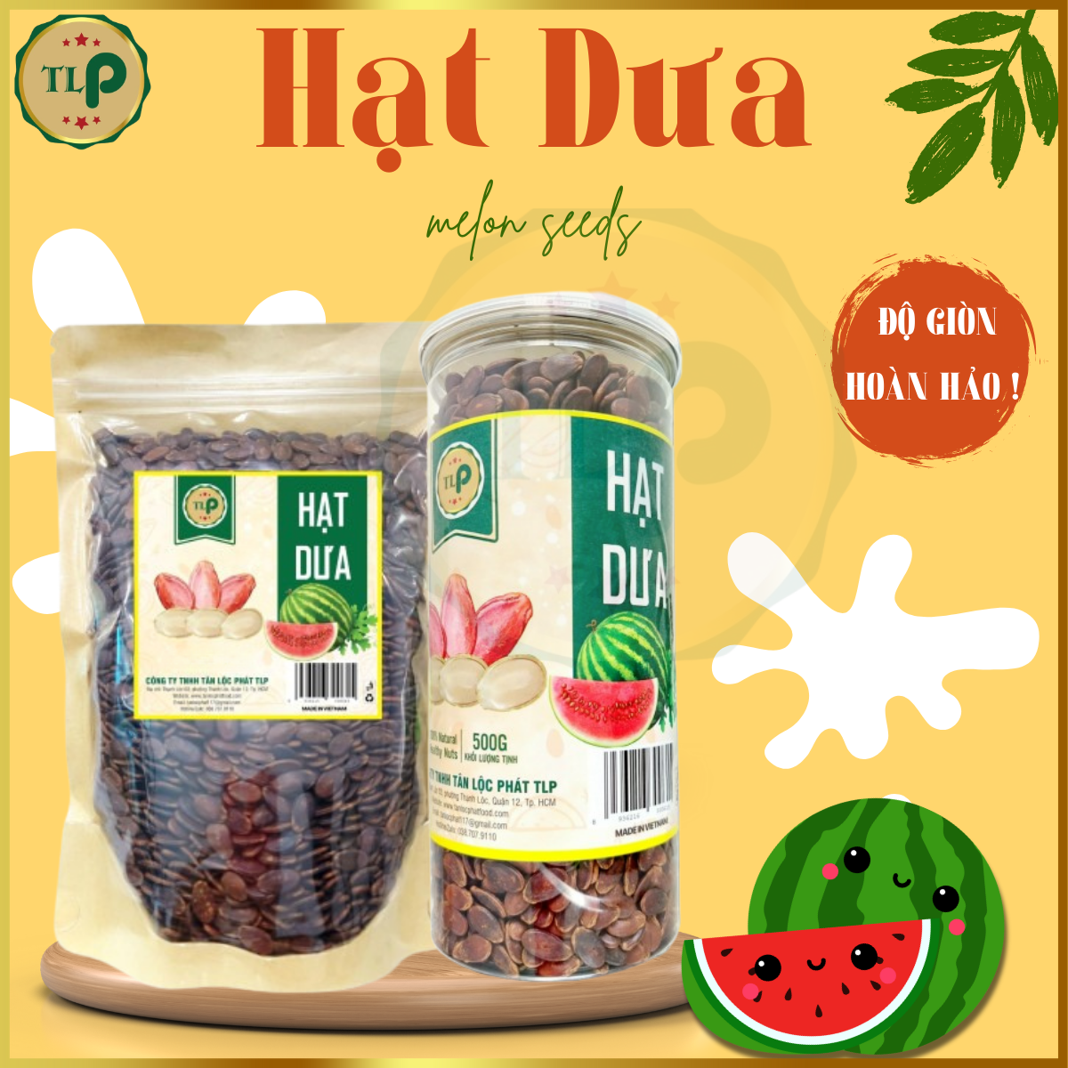 HẠT DƯA TÂN LỘC PHÁT HŨ 500G | Giòn béo thơm ngon