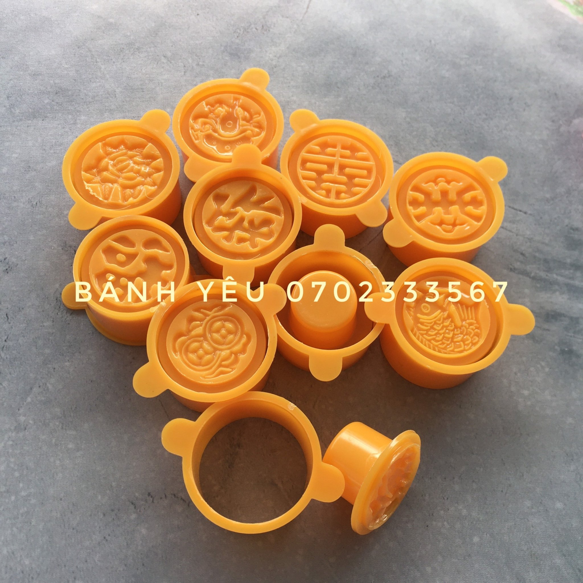 Khuôn bánh in đậu xanh nhỏ (bộ 10 cái)