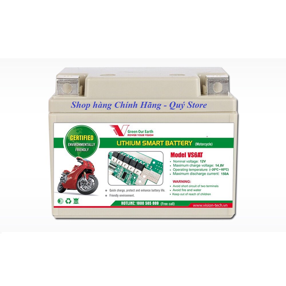 [HCM]ẮC QUY - PIN LITHIUM VISION VS6AT