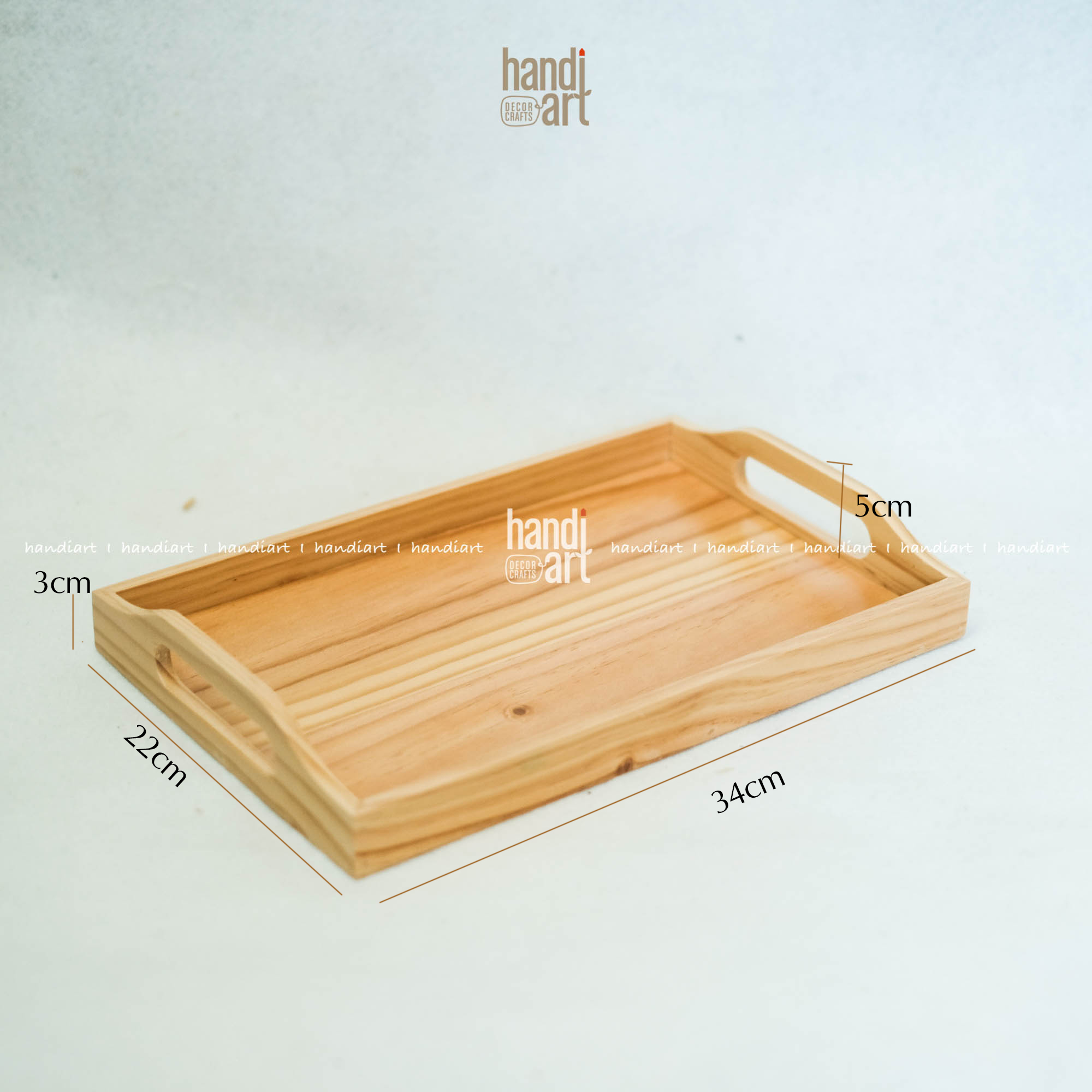 Khay gỗ tay nắm đựng đồ
