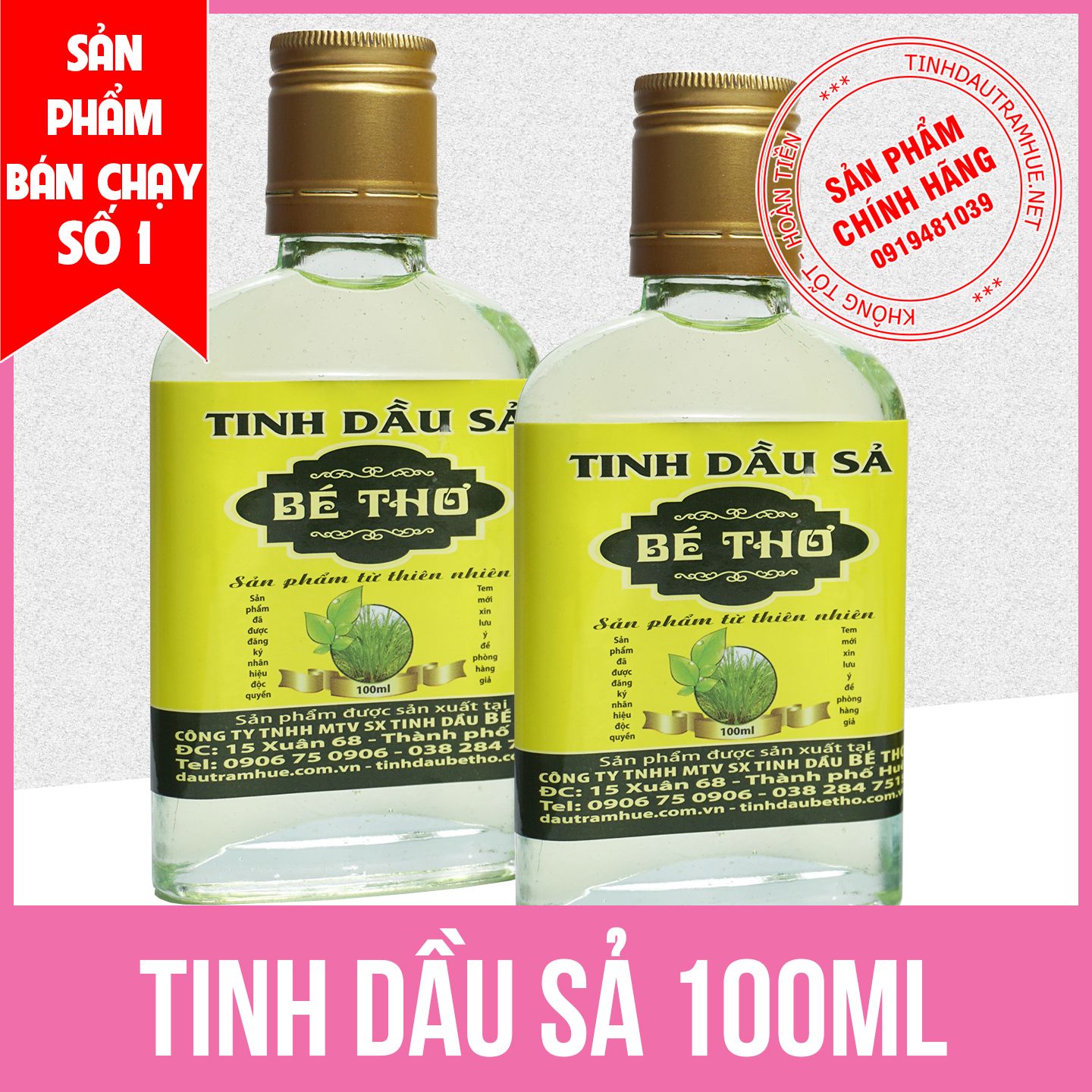 Tinh dầu sả nguyên chất chính hãng Bé Thơ